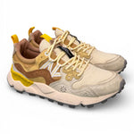 Sneaker donna Yamano 3 1E44 beige brown yellow  Flower Mountain 