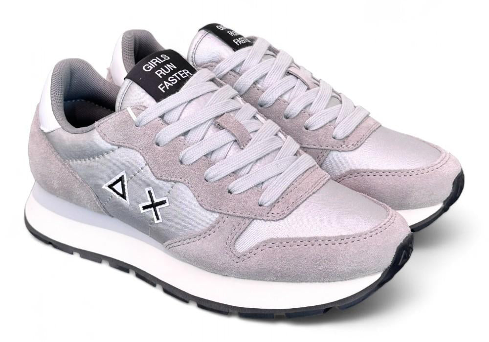 Sneaker donna Ally solid nylon argento Sun 68 