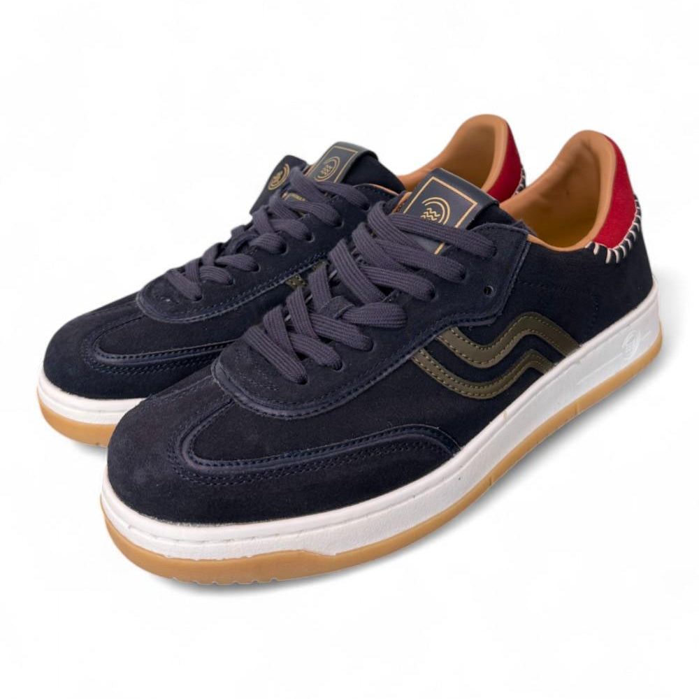 Sneaker uomo hi suede blu Primabase <BR/> 