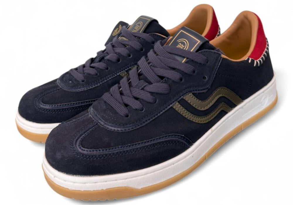Sneaker uomo hi suede blu Primabase <BR/> 