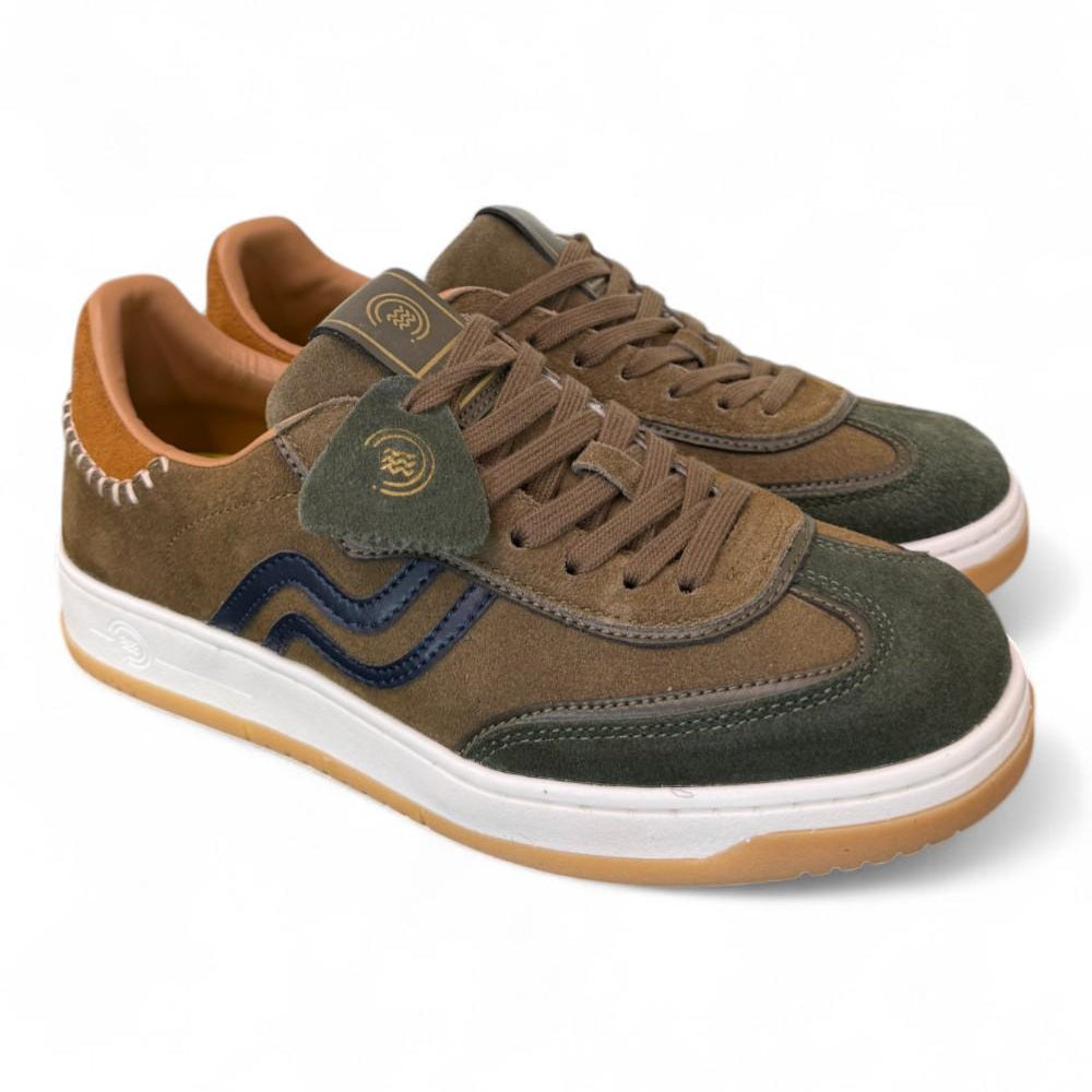Sneaker uomo Hi suede verde Primabase <BR/> 
