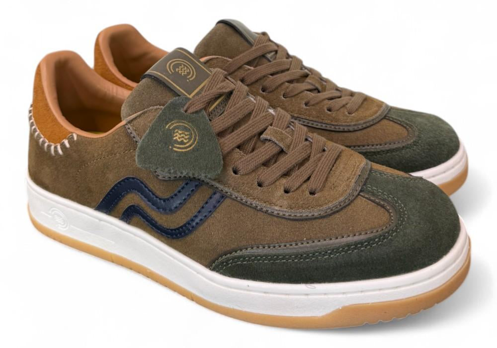 Sneaker uomo Hi suede verde Primabase <BR/> 