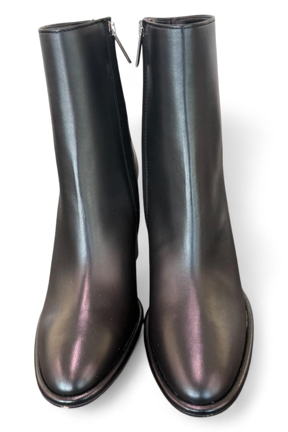 Stivaletto zip nappa nera T90 Bianca Di<BR/> 