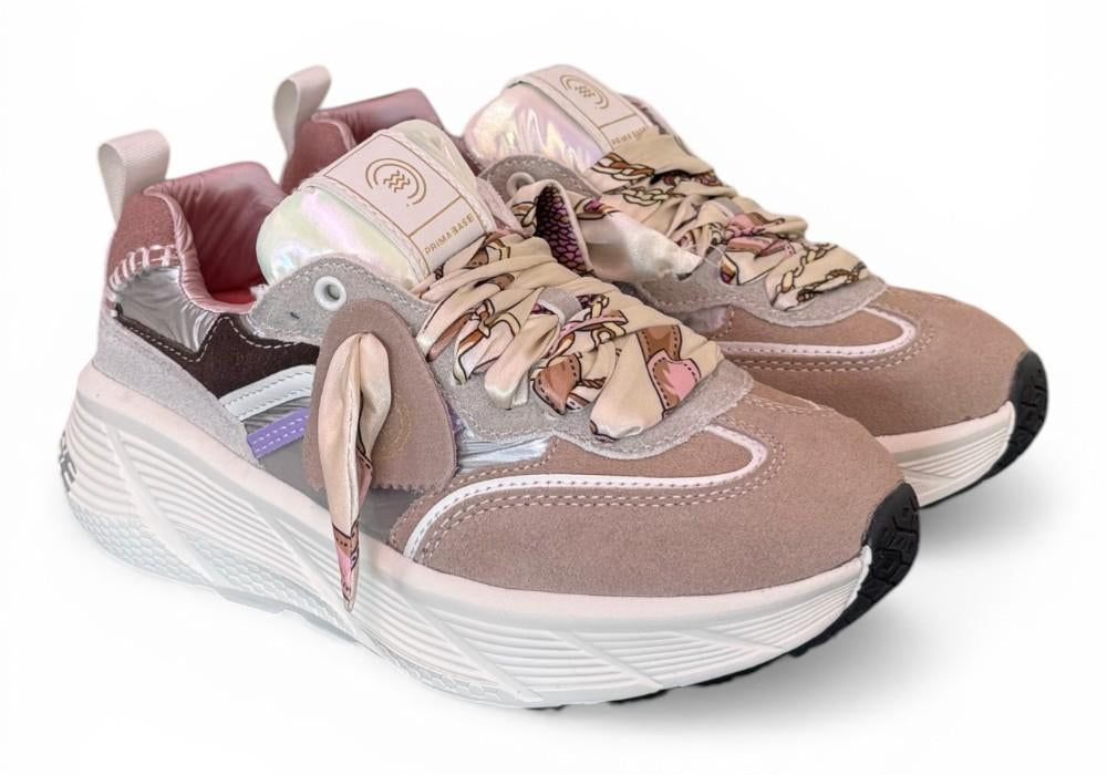 Sneaker run foulard cipria Primabase<BR/> 