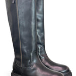 Stivale biker pelle nera Janet 
