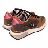 Sneaker donna Sun68 Stargirl glitter logo marrone 