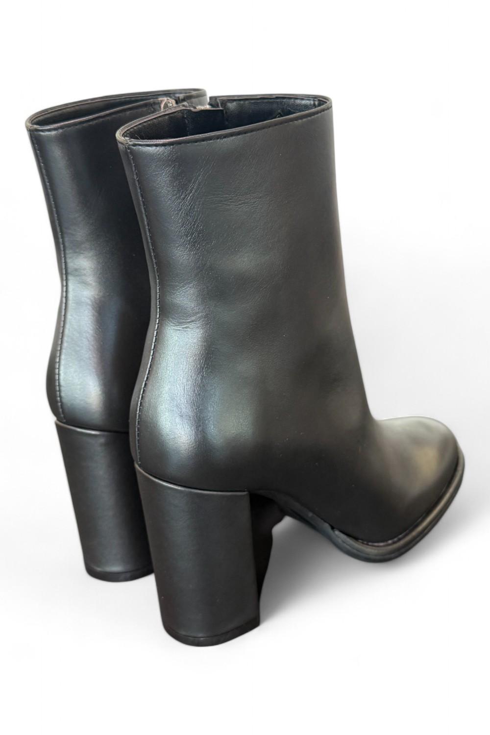 Stivaletto zip nappa nera T90 Bianca Di<BR/> 
