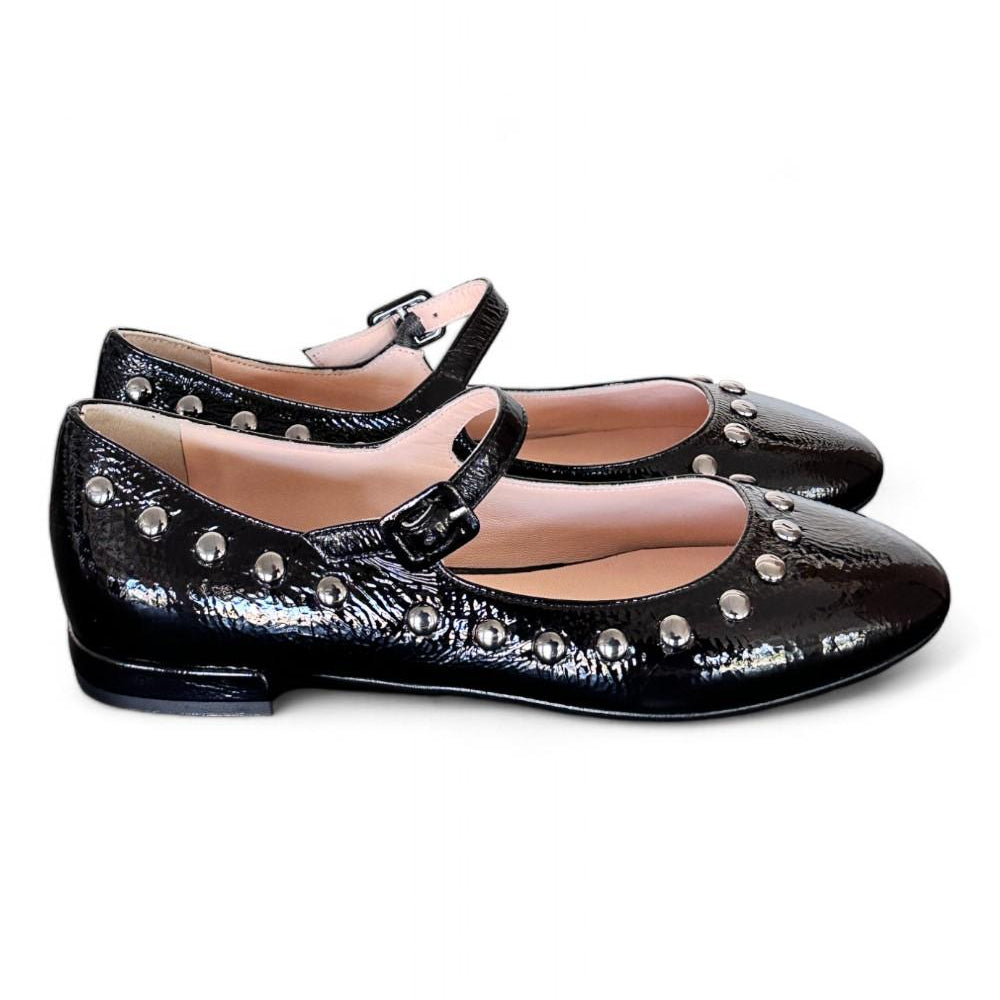 Ballerina borchie vernice nera Matteo Pitti 