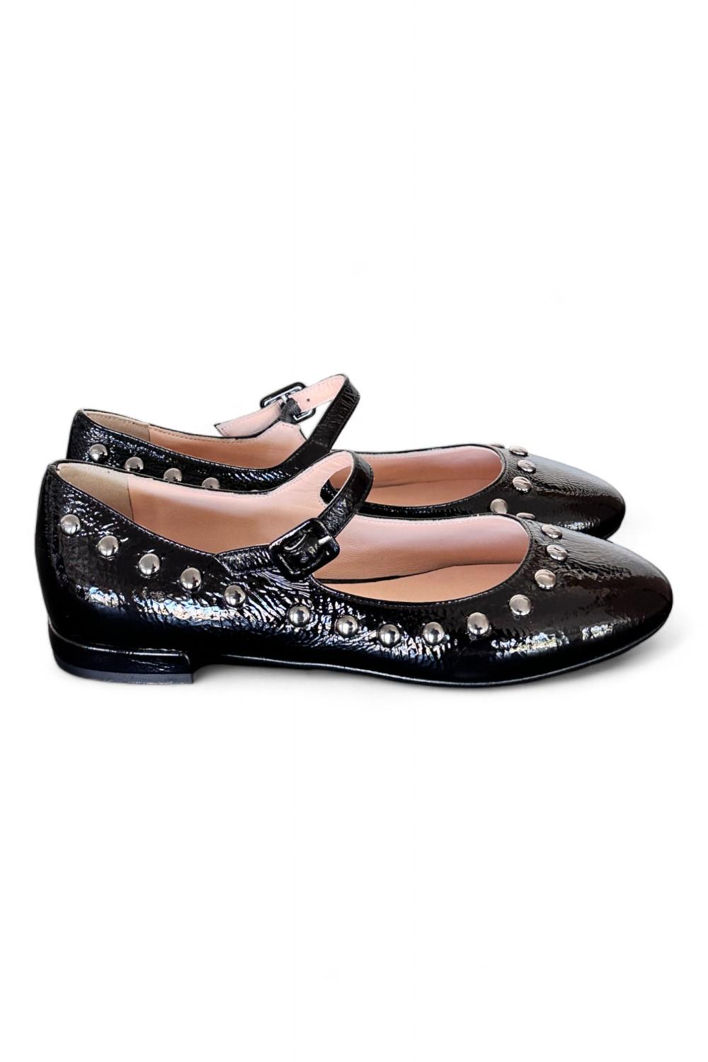 Ballerina borchie vernice nera Matteo Pitti 