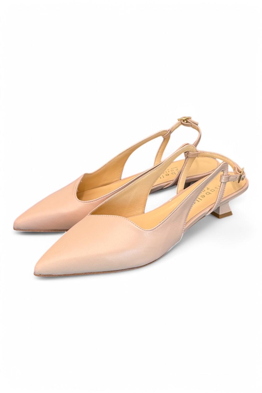 Slingback pelle nude T30 Isabelle Paris<BR/> 