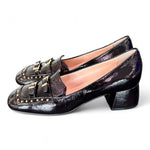 Mocassino borchie vernice nera Matteo Pitti 