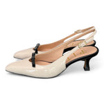 Slingback fiocco color latte Matteo Pitti 