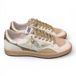 Sneaker donna 4B12 Play New D2003 bianca beige oro 