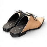 Sabot laccio pelle multicolore beige Le Bohemien 