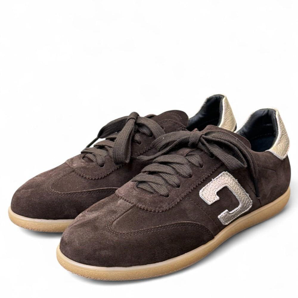 Sneaker suede testa di moro Crown 