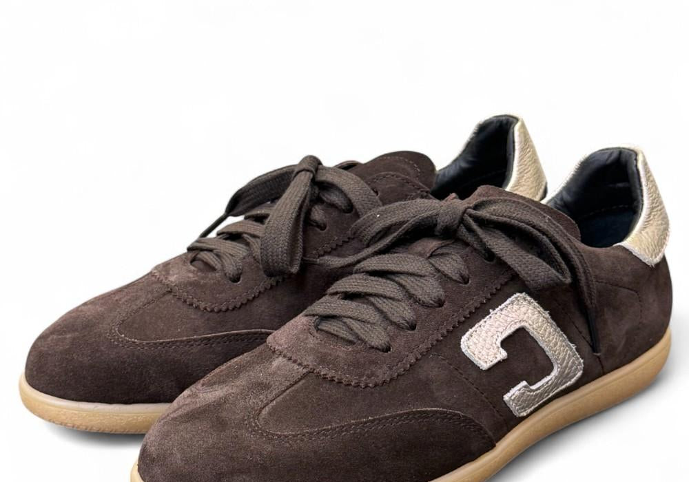 Sneaker suede testa di moro Crown 