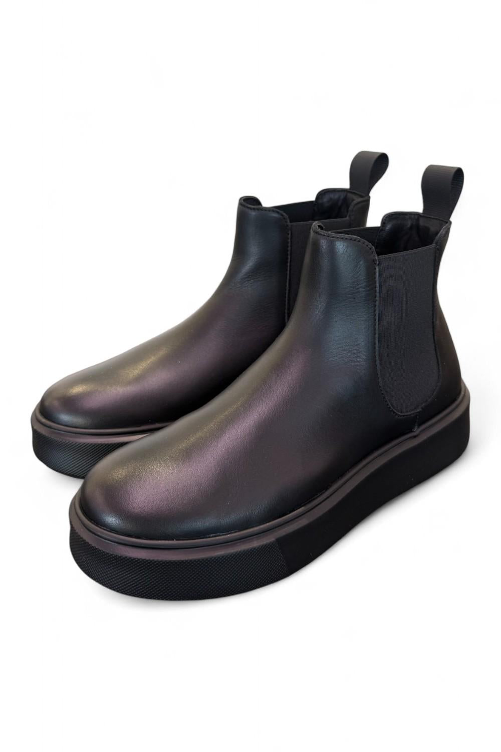 Stivaletto beatles pelle nera extralight Frau<BR/> 