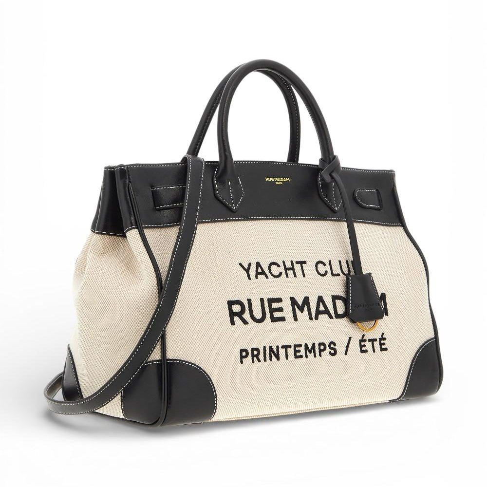 Shopping Riviera Tote bag beige black Rue Madam 