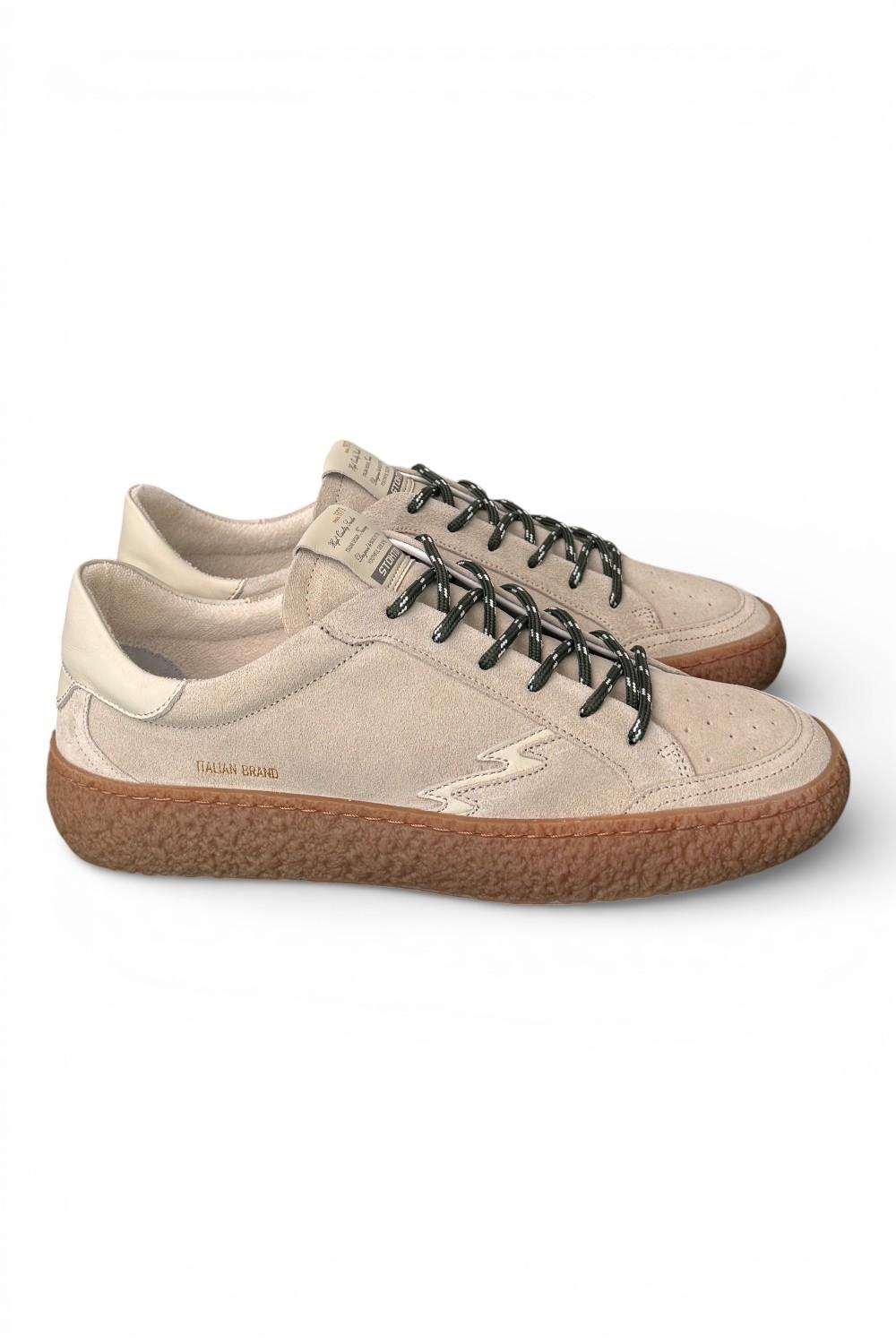 Sneaker uomo Voltio suede sabbia Stokton<BR/> 