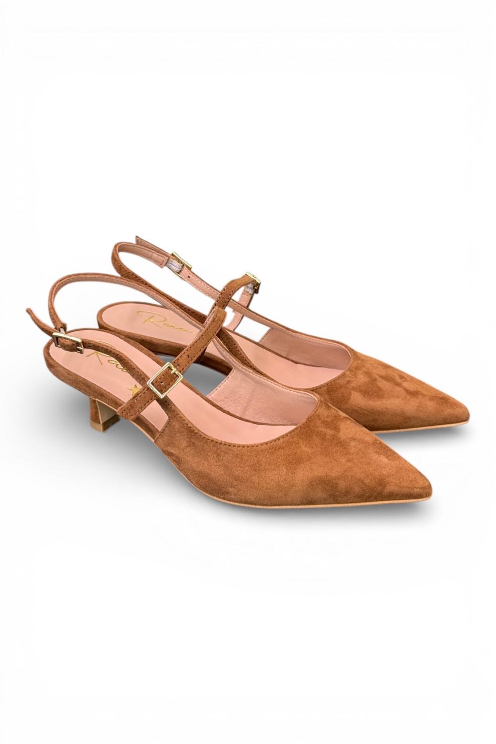Slingback cintino suede sigaro Ranye 