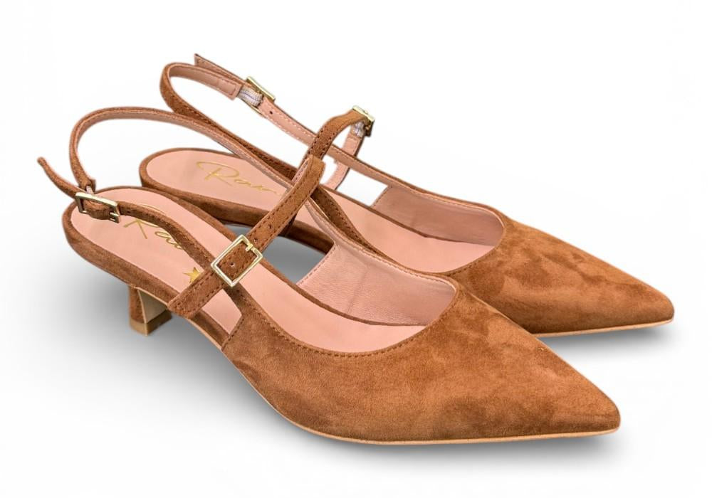 Slingback cintino suede sigaro Ranye 