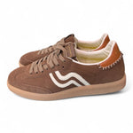 Sneaker uomo low suede cuoio Primabase <BR/> 