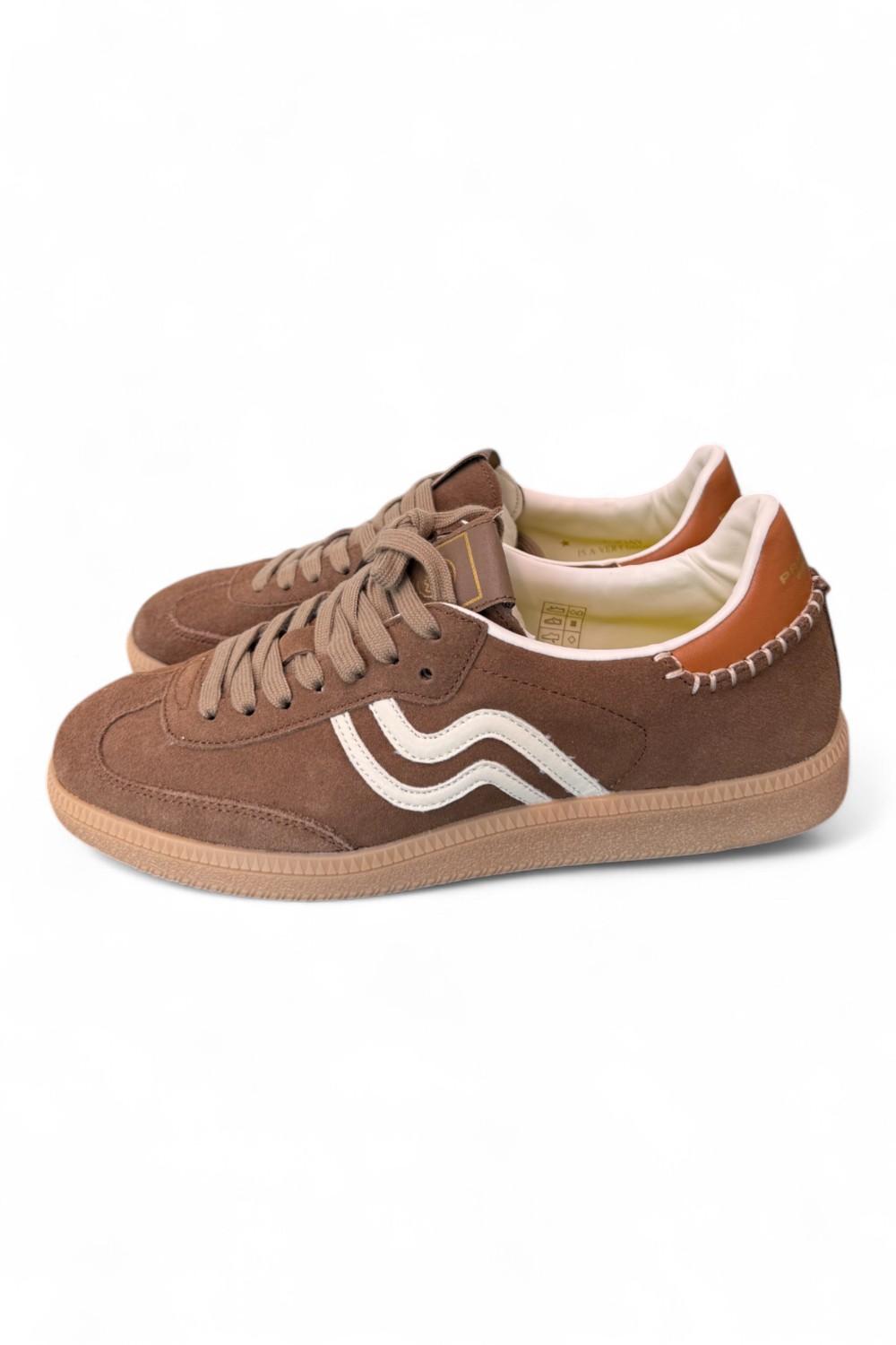 Sneaker uomo low suede cuoio Primabase <BR/> 