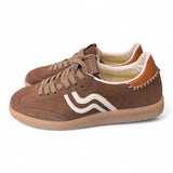 Sneaker uomo low suede cuoio Primabase <BR/> 