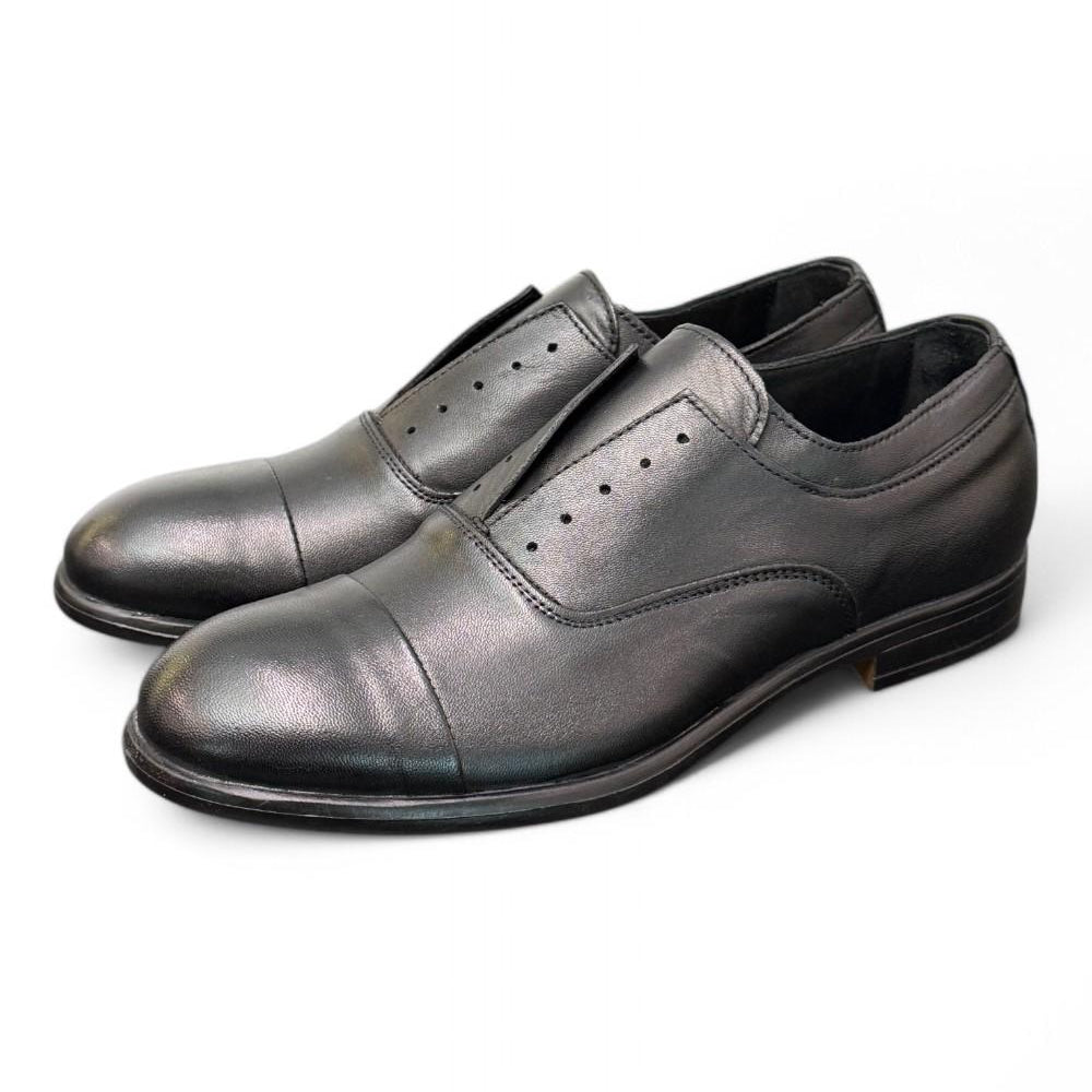 Scarpa uomo no-lace nera F.lli Rennella puntale 