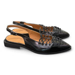 Slingback laccio pelle nera Giacko 