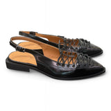 Slingback laccio pelle nera Giacko 