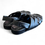 Sandalo flat intrecci nero Patrizia Bonfanti 