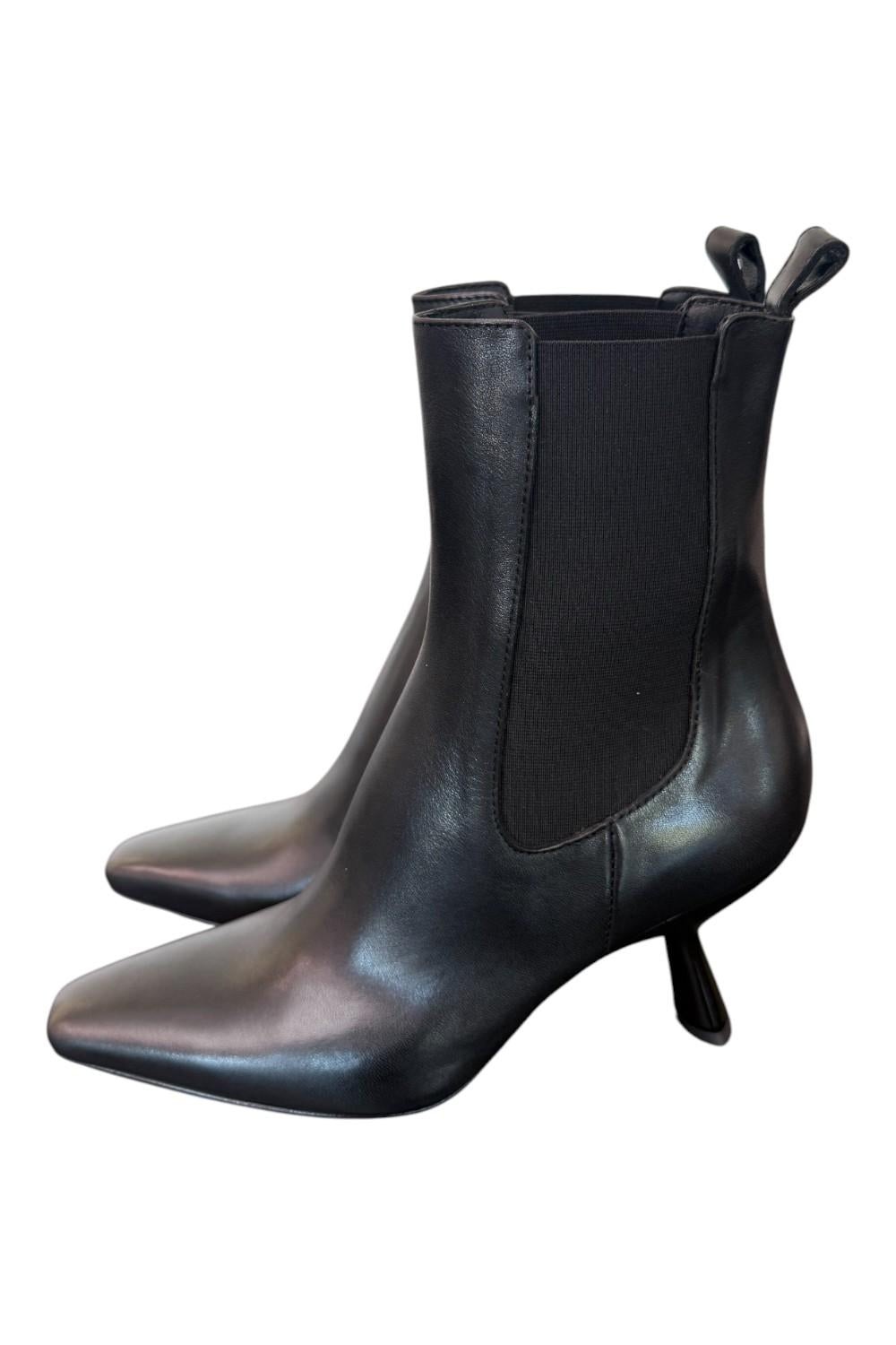 Stivaletto beatles T60 pelle nera Elisa Lanci<BR/> 
