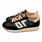 Sneaker donna Back70 Jogger nappa black gold 