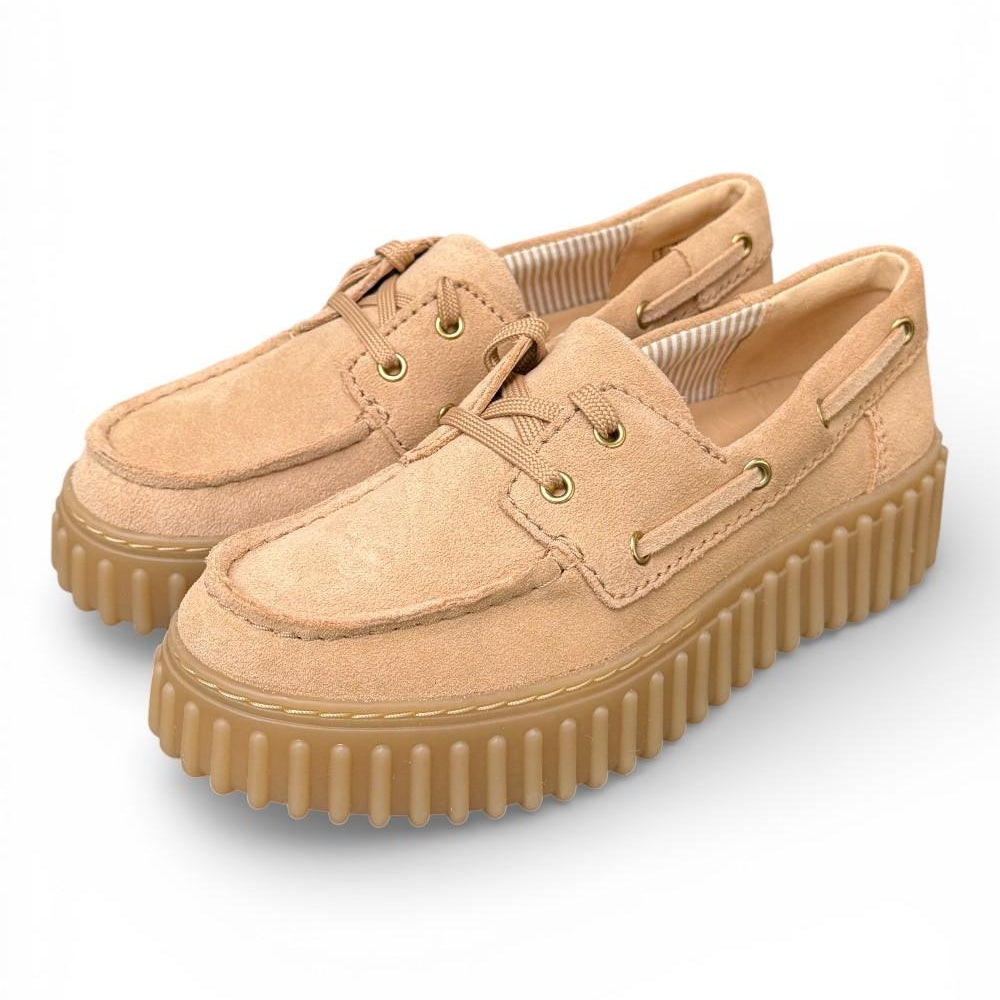 Barca Clarks Boat Cleyhill Torhill suede beige 