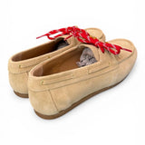 Scarpa barca suede beige Antica Bottega<BR/> 