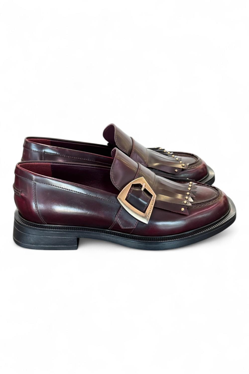 Mocassino frangia bordeaux Lorenzo Mari 