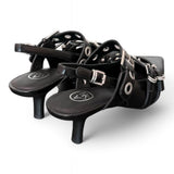 Slingback Ash Babel fibbie pelle nera 