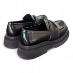 Scarpa mocassino spazzolato nero verde Bruno Premi 