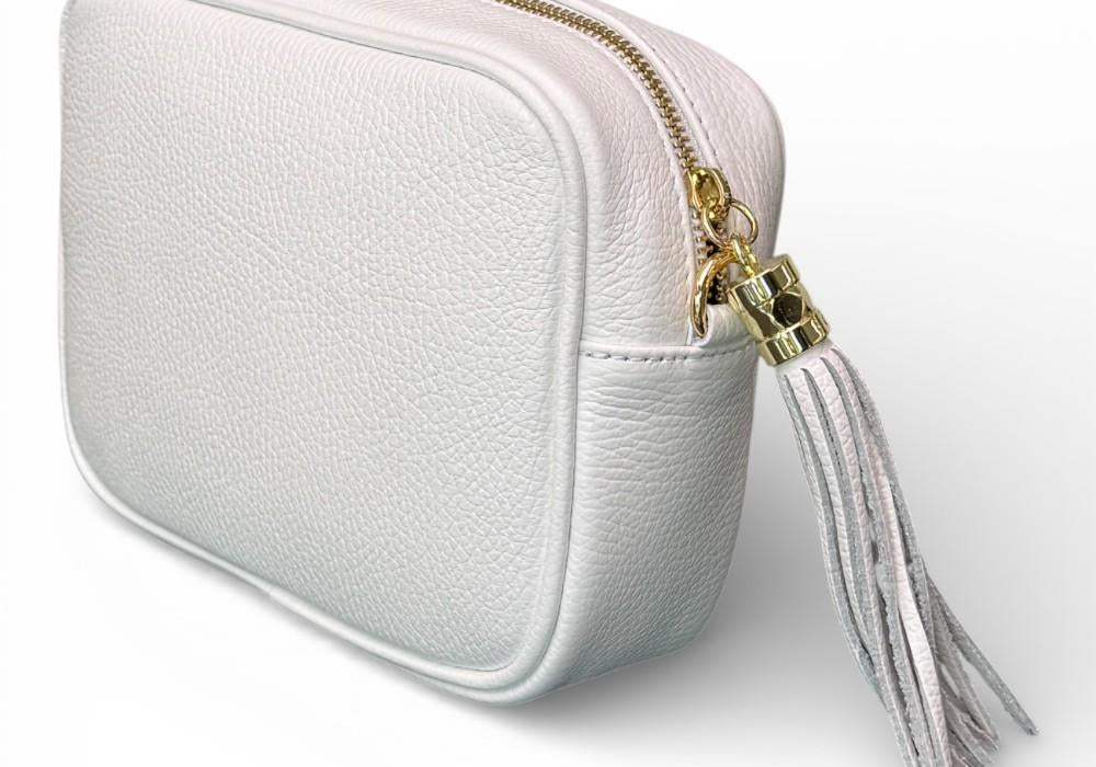 Borsina camera case pelle bianca 
