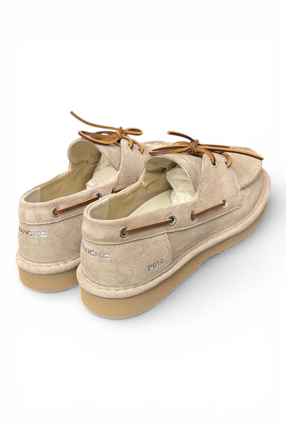 Allacciato barca uomo Panchic suede Dove Grey<BR/> 