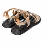 Sandalo suede beige strass Janet & Janet 