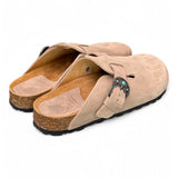 Sabot Taji by Lagoa in suede pietra 