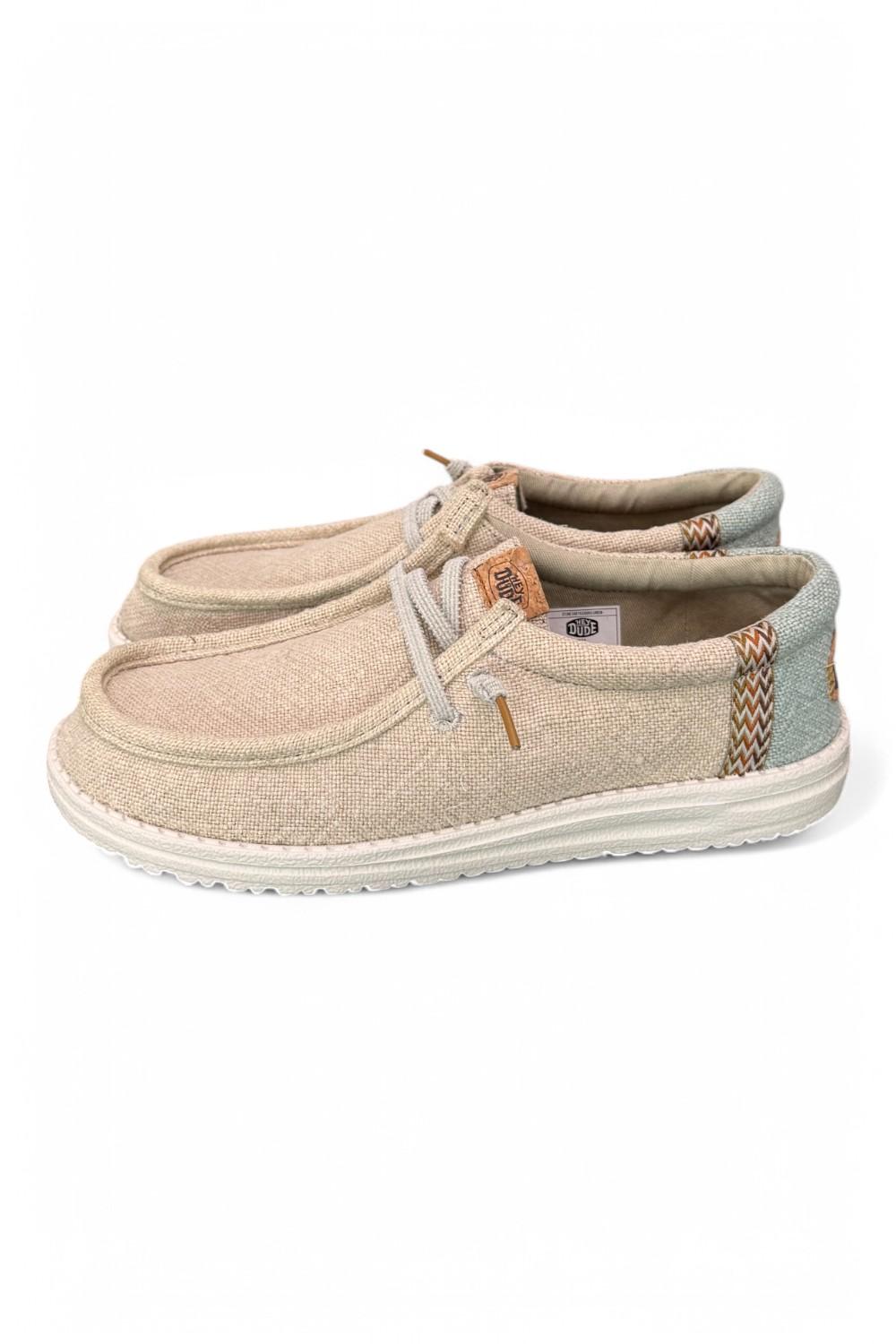 Sneaker uomo wally Juta stone beige Hey Dude<BR/> 