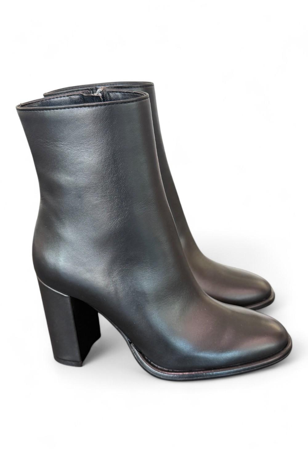Stivaletto zip nappa nera T90 Bianca Di<BR/> 