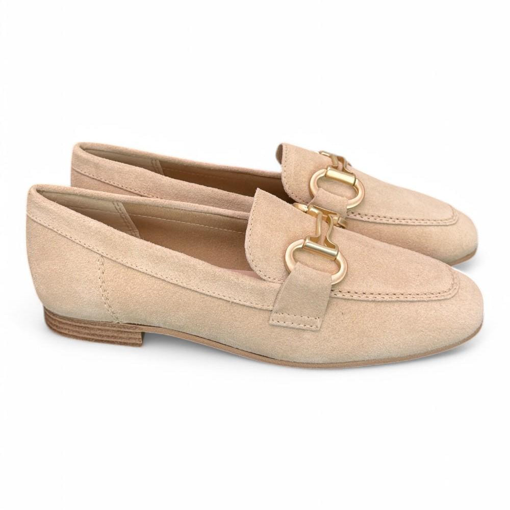 Mocassino accessorio suede beige Francesco B.<BR/> 