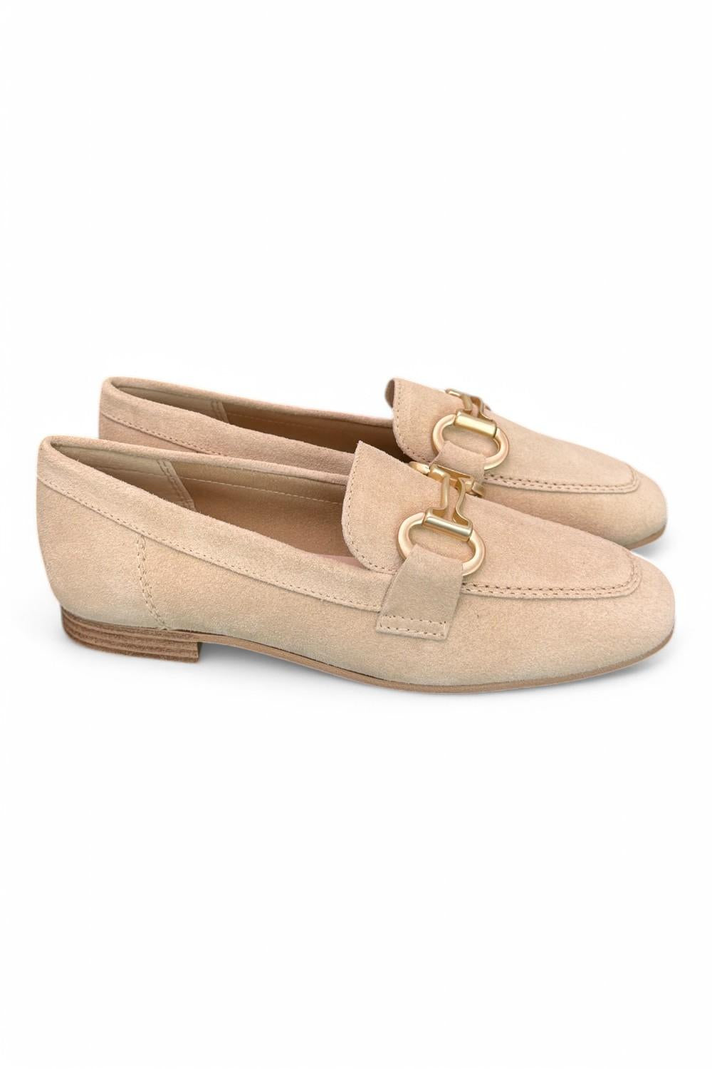 Mocassino accessorio suede beige Francesco B.<BR/> 