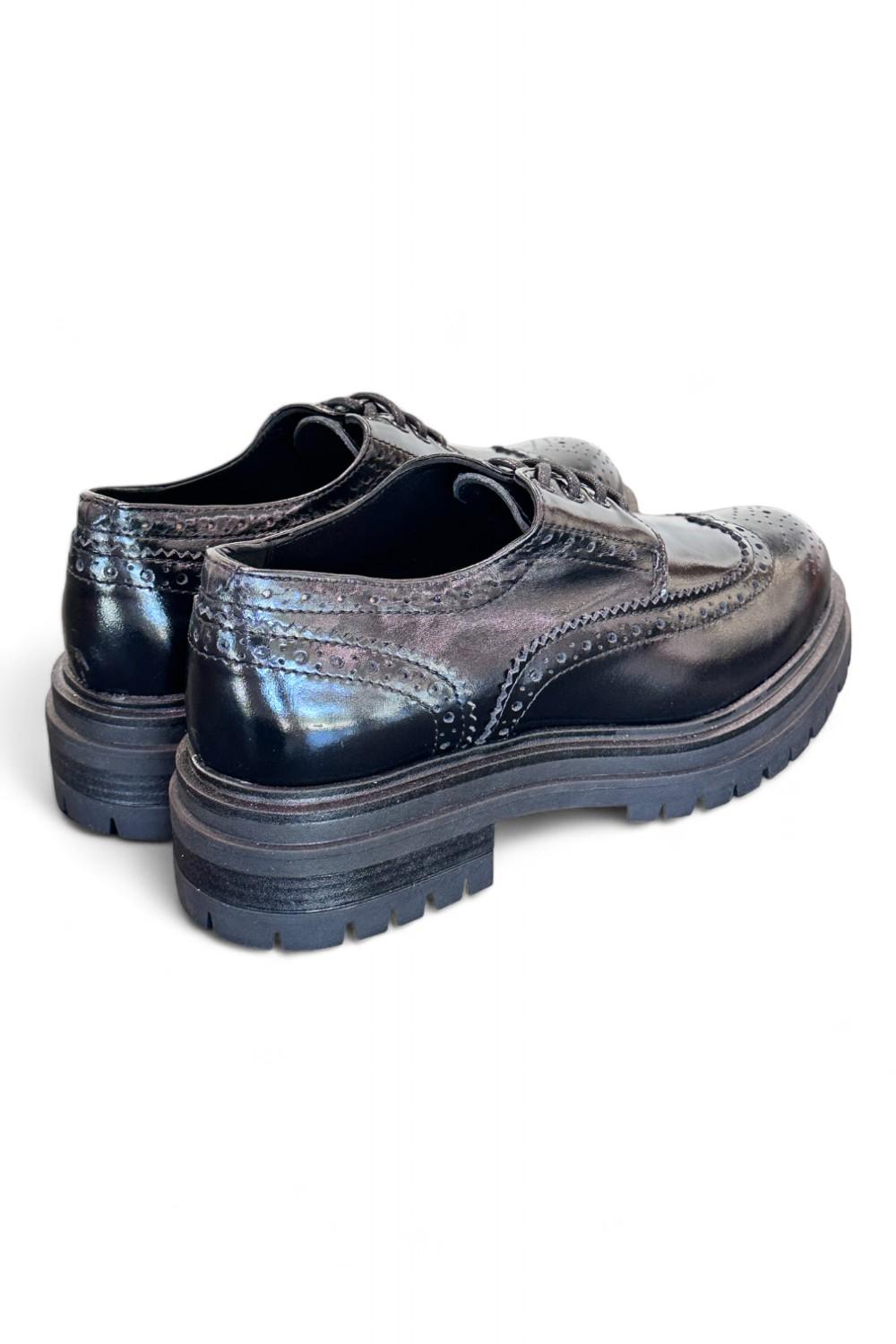 Scarpa allacciata imperiale donna Les Tulipes nera 