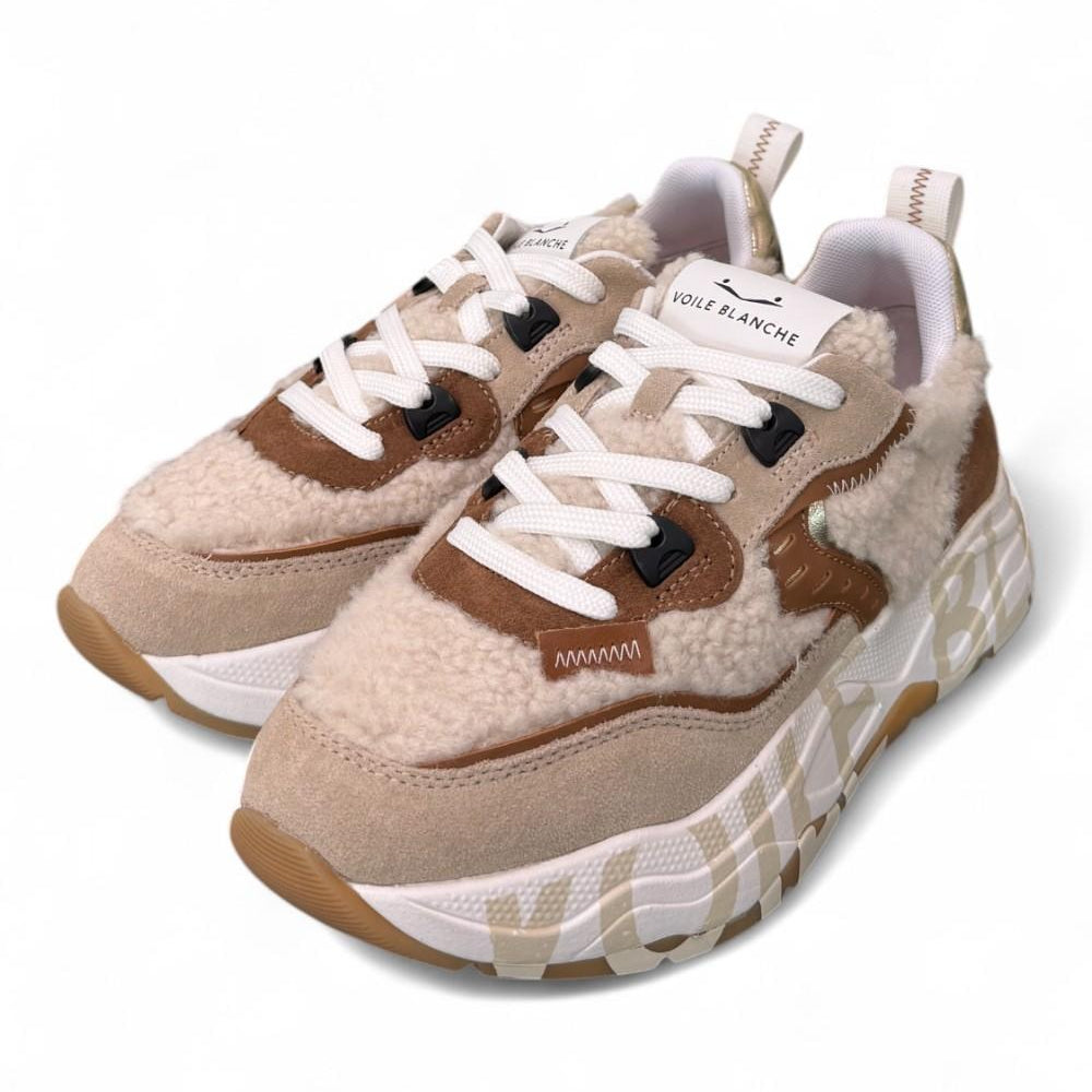 Sneaker Donna Club 105 beige teddy Voile Blanche 