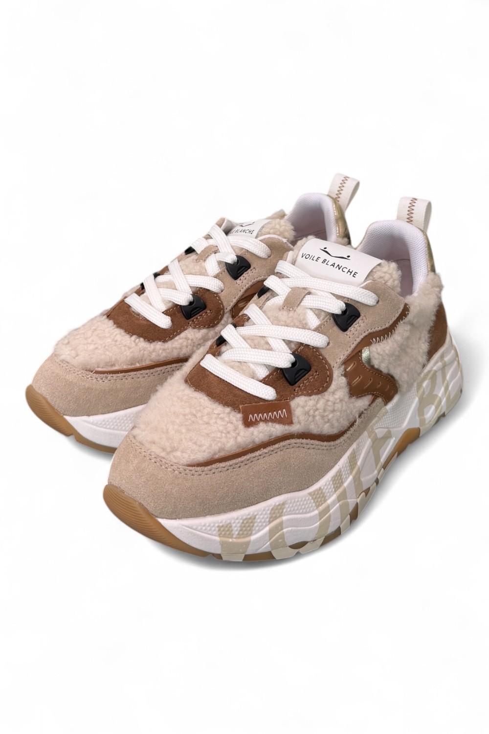 Sneaker Donna Club 105 beige teddy Voile Blanche 